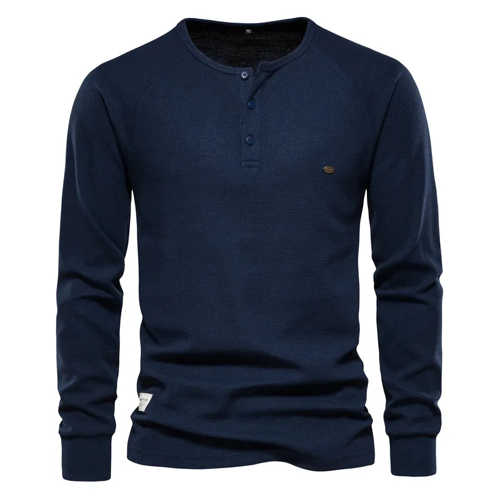West Louis Men Long Sleeve Basic Breathable Pullover Shirt