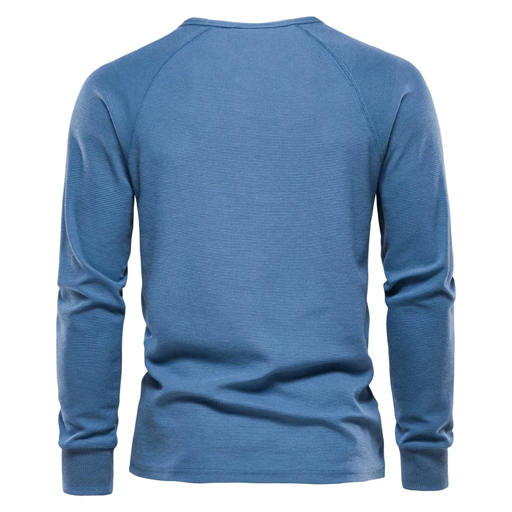 West Louis Men Long Sleeve Basic Breathable Pullover Shirt