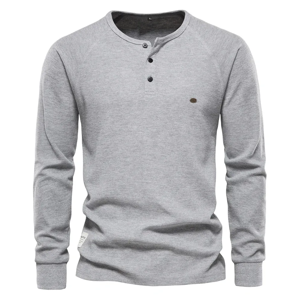 West Louis Men Long Sleeve Basic Breathable Pullover Shirt