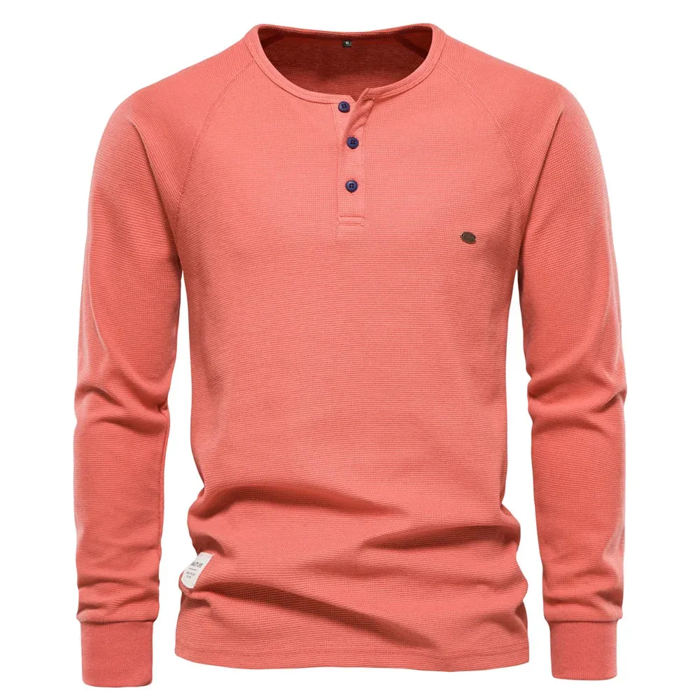 West Louis Men Long Sleeve Basic Breathable Pullover Shirt