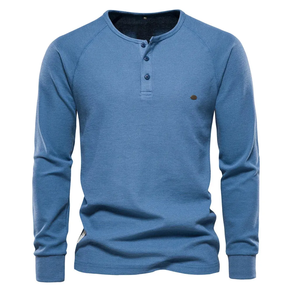 West Louis Men Long Sleeve Basic Breathable Pullover Shirt