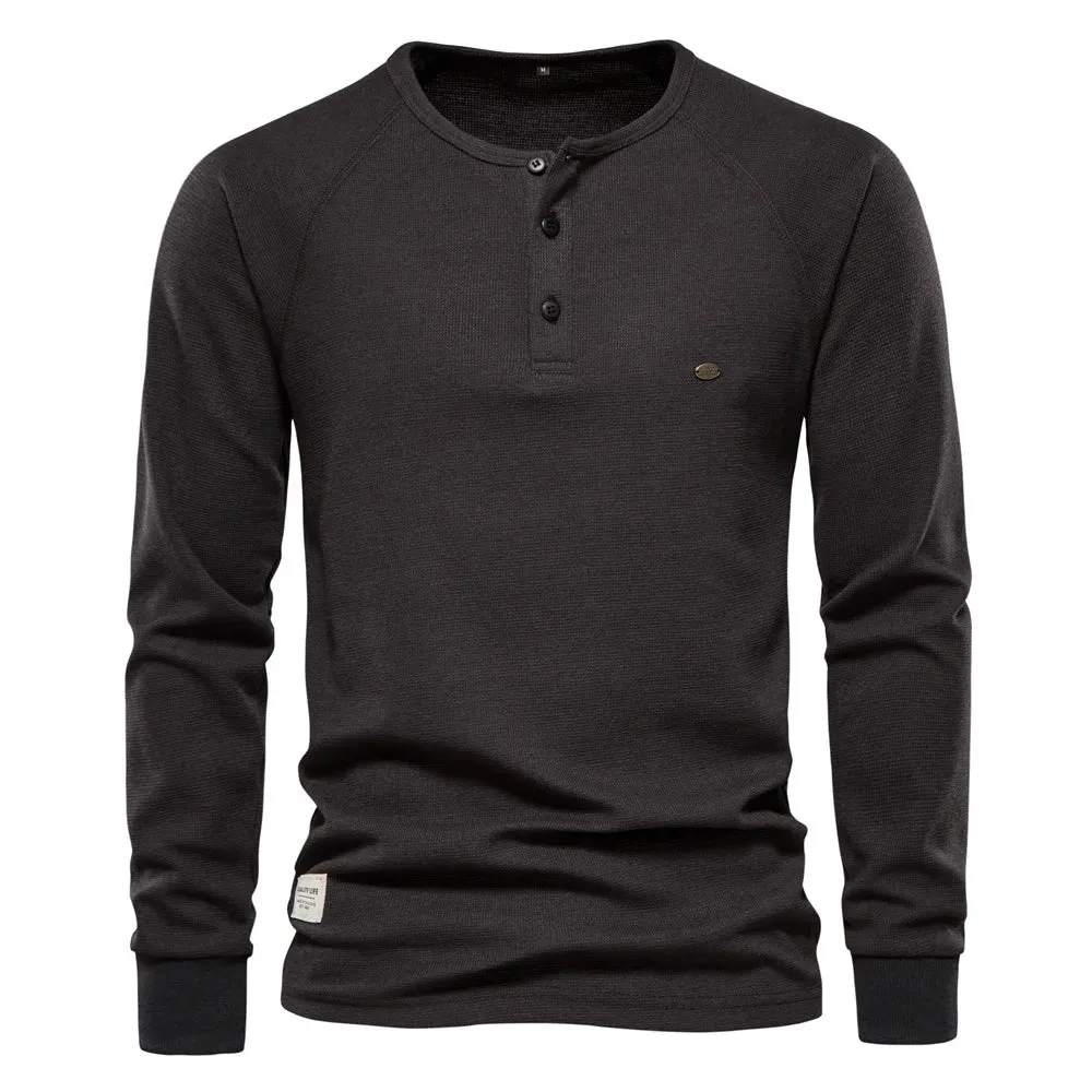 West Louis Men Long Sleeve Basic Breathable Pullover Shirt