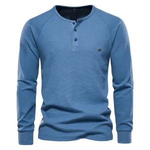 West Louis Men Long Sleeve Basic Breathable Pullover Shirt