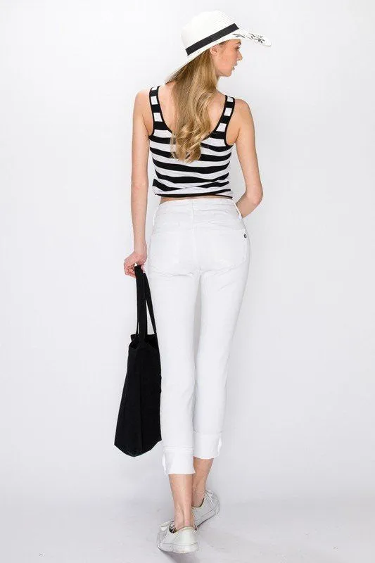 WIDE CUFFED WITH HEAVY FRONT DESTROY ANKLE SKINNY